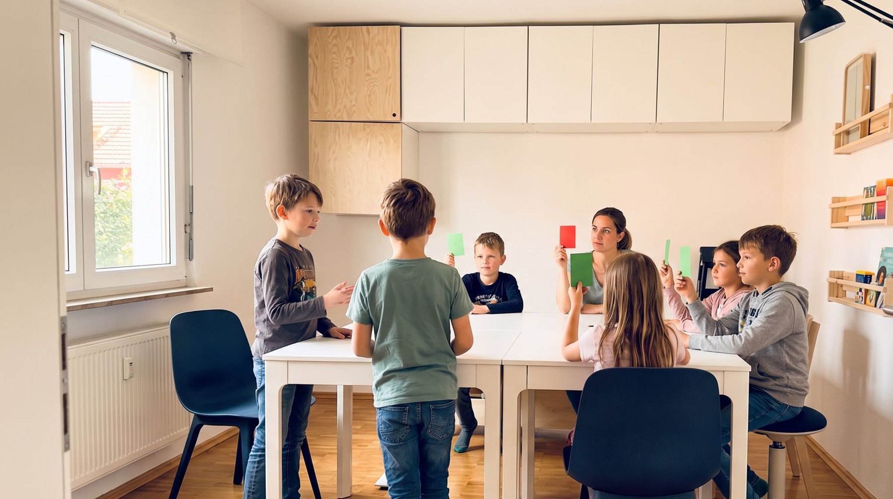 Soziales Kompetenztraining mit Schulkindern im Gruppenraum Limbus